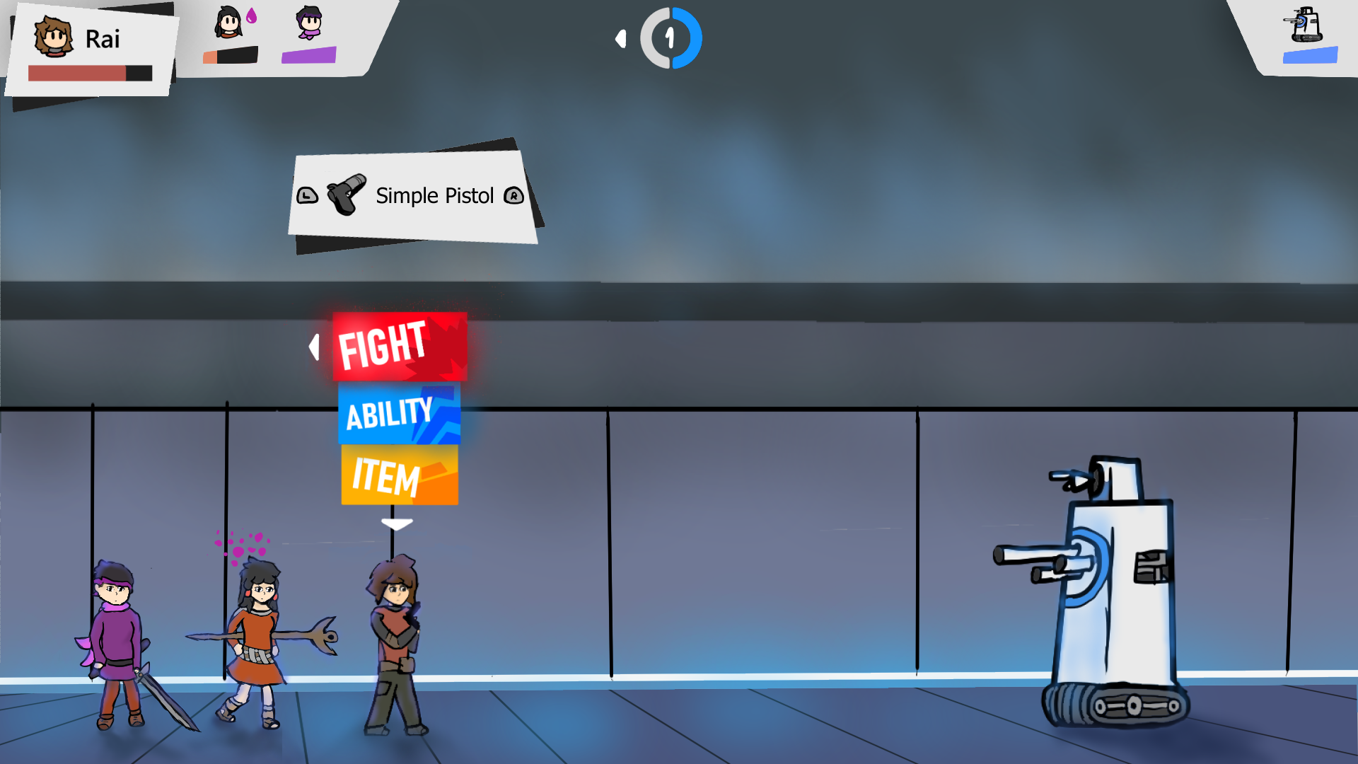 A concept of the game's battle screen, never made it into a real thing.